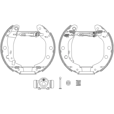 Imagen de TEXTAR Shoe Kit Pro 84052701 frenos, disco de tambor con cilindro freno rueda, accionador RENAULT: Kangoo I, I Express