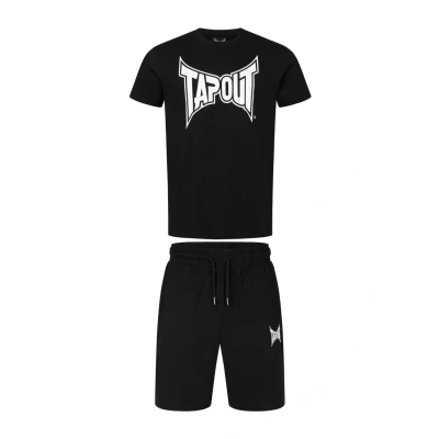 Imagen de Tapout FALLON Conjunto de camiseta y pantalones cortos para hombre, ajuste normal, color negro, XXL