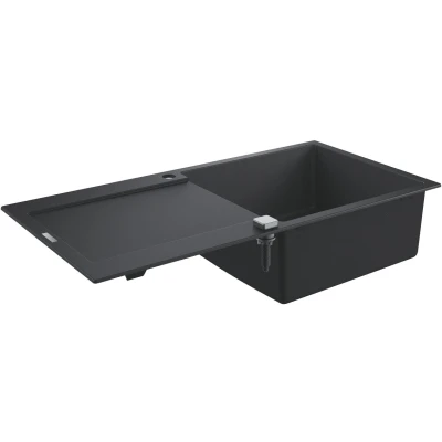 Imagen de Grohe 31645AP0 K500 Fregadero Composite con escurridor, Gris (Granite Black), 100 x 50 cm