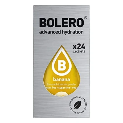 Imagen de Bolero Drink 24 bolsitas 3 gr Sticks Frutas Preparado Polvo Soluble Para Bebida Fresca en Agua Producto, 72 gramos endulzado con stevia (plátano)