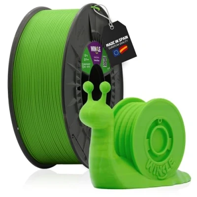 Imagen de WINKLE Filamento PLA HD Verde Ecotisa Impresora 3D 1,75mm 300g Compatible con Todas las Impresoras Precisión Dimensional Bobina