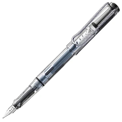 Imagen de Lamy safari vista Pluma estilográfica con empuñadura ergonómica y plumín de acero pulido en tamaño M ideal para cualquier escritura caligrafía incluye cartucho T 10 azul Diestro