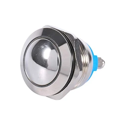 Imagen de Pulsador de metal para coche 19 mm, interruptor momentáneo bocina a prueba agua 12V