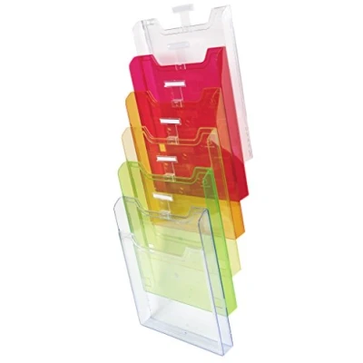 Imagen de Exacompta 64799d clasificador de pared con 6 compartimentos A4 vertical, varios colores