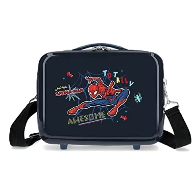 Imagen de Marvel Spiderman Totally awesome Neceser Adaptable con Bandolera Azul 29x21x15 cms Rígido ABS 9,14L 0,6 kgs