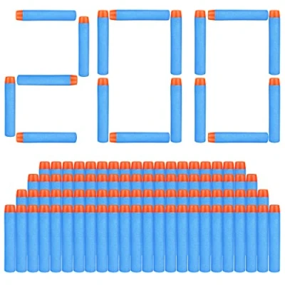 Imagen de VCOSTORE Balas Nerf 200 Piezas Dardos Pistola Dart Bullets Refill Darts Accesorios para N Strike Elite Blasters Series