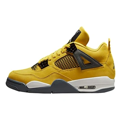 Imagen de Nike Air Jordan 4 Retro para hombre, Amarillo, azul, azul oscuro., 40.5 EU