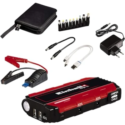 Imagen de Einhell Dispositivo auxiliar para el arranque de automóviles CE JS 12 (suministro portátil electricidad, indicación del estado carga, juego arranque, incl. adaptadores)
