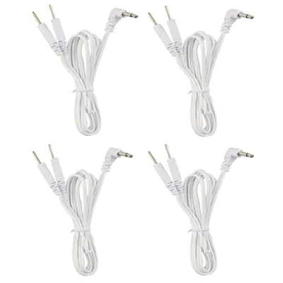 Imagen de Conector de cable TENS DC3.5mm Pin 2mm para unidad 4 piezas