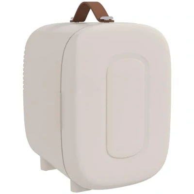 Imagen de HOMCOM Nevera Cosméticos 4L Mini Eléctrica 9V/240V para Enfriar y Calentar Frigorifico Bebidas Belleza Maquillaje 20,3x26,3x28 cm Crema