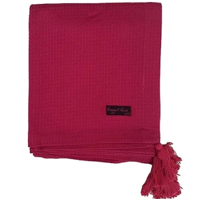 Imagen de Ragged Rose Wendy Manta de Punto gofre algodón Rosa Fucsia, 140 x 180 cms