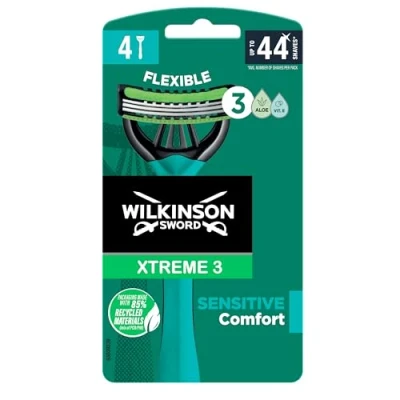 Imagen de Wilkinson Sword Xtreme 3 Maquinillas de afeitar desechables (pieles sensibles, 4 unidades)