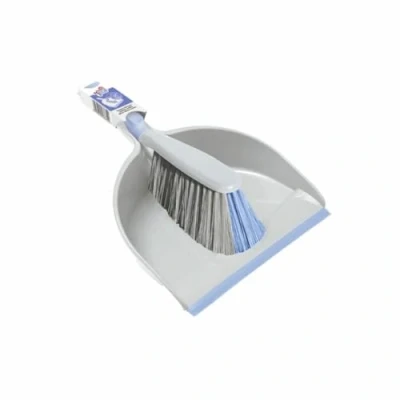 Imagen de York 062070 Juego de Cepillo y recogedor, Mano con cerdas Especiales, Pala Borde raspador práctico Ojal para Colgar, Gris, Mediano