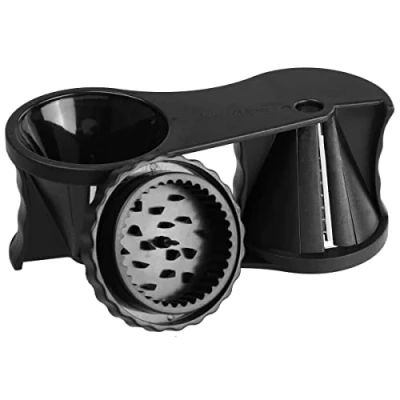 Imagen de Fackelmann Cortador Doble Espiralizador, Cortar en cintas o espiral Verduras, ABS, Negro, 16x7x6cm (44116)
