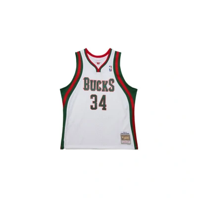 Imagen de Mitchell &amp; Ness NBA Milwaukee Bucks Giannis Antetokounmpo Swingman Equipación de clubes, Hombre, Talla: Small, White
