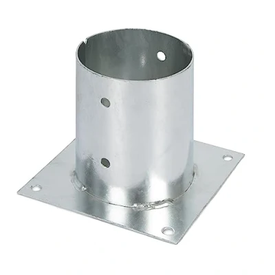 Imagen de Alberts 211806 Anclaje sobre base, Para postes de madera cuadrados y redondos, Galvanizado en caliente, Ø121 mm