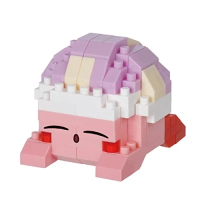 Imagen de Bandai Nanoblock Kirby Sleep, Kit de Mini Bloques construcción, maqueta 3D durmiendo, optimo para Regalo NBCC161