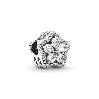 Imagen de PANDORA Charm Pavé de Copos Nieve Brillante 799224C01 mujer plata