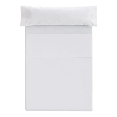 Imagen de Donegal Collections Sabana Encimera Cama 180, Color Blanco. Ropa de Microfibra Extra Suave 50% Algodón Poliéster, Sin Arrugas y Alta Durabilidad Confort