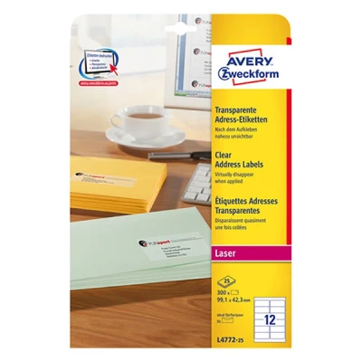 Imagen de Avery Dennison Zweckform Paquete de 300 etiquetas dirección (99.1 x 42.3 mm), blanco