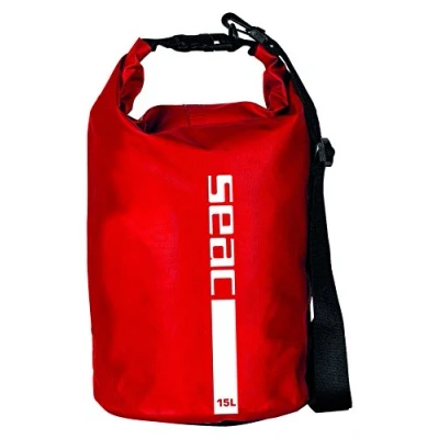 Imagen de SEAC Dry Bag, Bolsa estanca Impermeable, Seca para Buceo, Kayak, navegación, Pesca, natación y Otros Deportes, 15 lt, Rojo
