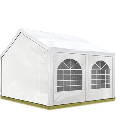 Imagen de TOOLPORT Carpa de Fiesta 4x4 m para Fiestas Lona PE 450 N jardín Blanca Impermeable