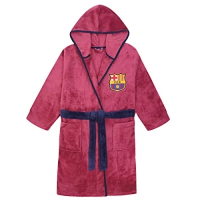 Imagen de FC Barcelona Batín Oficial con Capucha para niño Forro Polar Rojo 7 8 años
