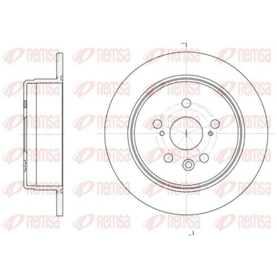 Imagen de REMSA 6245.00 Disco de freno Eje trasero 269, 269 10 5 macizo TOYOTA: Celica VI Coupé, V IV Hatchback