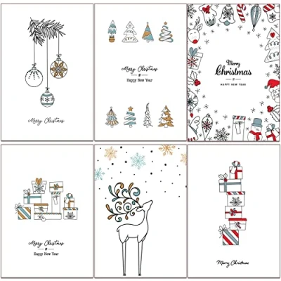 Imagen de 36 tarjetas de Navidad ecológicas hechas cartón reciclado