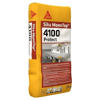 Imagen de Sika mortero cementoso SikaMonoTop 4100 Protect gris reparación, protección e impermeabilización hormigón armado clase R4 25 kg