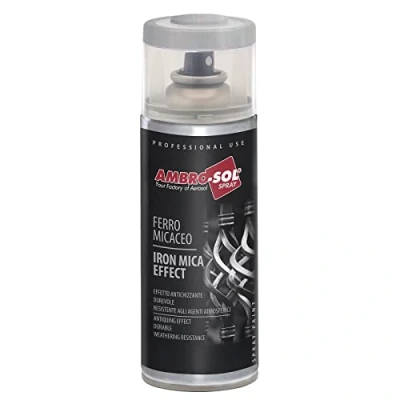 Imagen de AMBRO SOL, Pintura Efecto Hierro Micáceo, Color Gris, Spray 400 ml