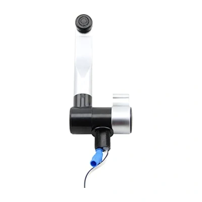 Imagen de Grifo de Agua con interruptor automático para cocina, baño, caravana, camper gastronomía (negro/cromo mate)