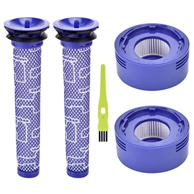 Imagen de V8 Filtros para Dyson 2 unidades V7 HEPA Filtro de Pomotor y Prefiltros repuesto aspiradoras Animal Absolute Cordless # DY 96566101, 96747801