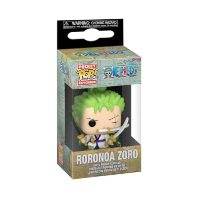 Imagen de Funko Pop! Keychain: One Piece Roronoa Zoro Minifigura de Vinilo Coleccionable Llavero Original Relleno Calcetines Idea Regalo Mercancia Oficial Anime Fans