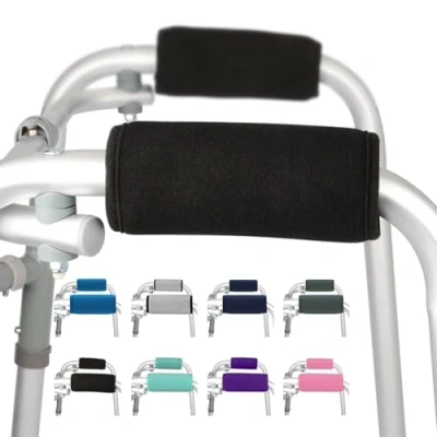 Imagen de supregear Agarres Acolchados, 2 Packs Asa para Muleta Silla de Ruedas, Suaves Cómodas Almohadillas Agarre Walker Rollator Muleta, Accesorio Movilidad Transpirable Anti Deslizante