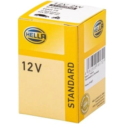 Imagen de HELLA 8GA 007 997 001 Lámpara incandescente, panel de instrumentos 12 2 Bombilla para portalámparas B8.3d Halógena