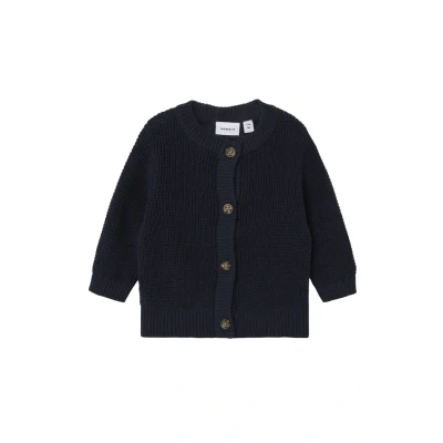 Imagen de NAME IT Nbnbubba LS Knit Card Noos Suéter cárdigan, Azul Oscuro (Dark Sapphire), 56 cm Unisex bebé