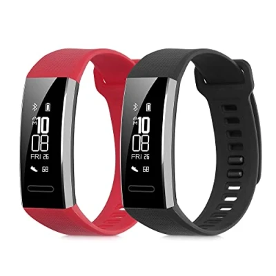 Imagen de kwmobile Pulsera Compatible con Huawei Band 2 / Pro Correa 2X Correas de Silicona Flexible Tamaño Ajustable
