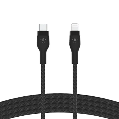 Imagen de Cable Belkin Boostcharge Pro Flex Usb c Lightning Negro 2 M