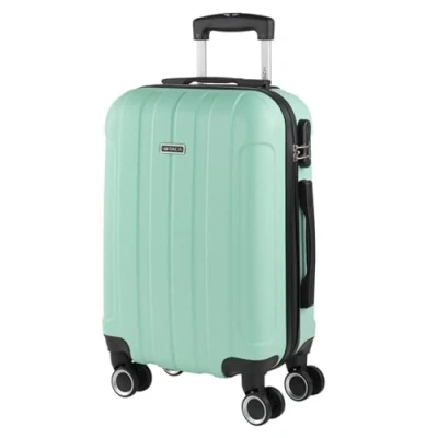 Imagen de ITACA Maleta de Cabina 55x40x20 Maletas Viaje Rígidas Trolley con 4 Ruedas Dobles para Avion Ligera Equipaje Mano Candado Combinación. Compatible Ryanair, Menta