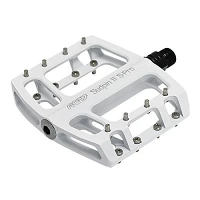 Imagen de NC 17 Parent Title, Unisex, Sudpin II S Pro CNC Plattform Pedale/Fahrrad Pedale MTB/Mountainbike Pedal/BMX Pedal / 12mm Bushing und Kugellager/CR Mo Achse/Farbe Weiß, Blanco, Talla única