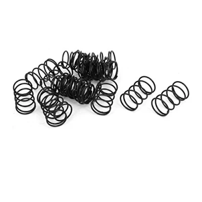 Imagen de sourcing map Compresión Resorte 1,2mm Alambre Diámetro, 18mm OD, 30mm Libre Longitud Acero Extensión Resorte, Negro, 20 Piezas