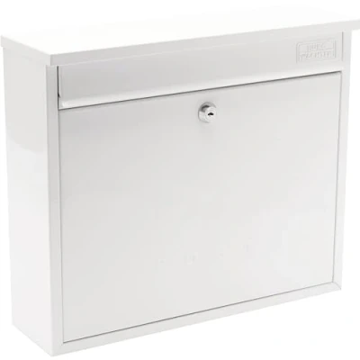 Imagen de Sterling MB02 Elegance Buzón de Acero galvanizado para Montaje en Pared, Resistente a la Intemperie, Blanco, 36x31x10cm