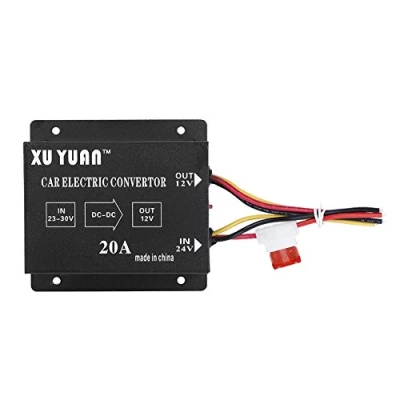Imagen de DC 24V a 12V Transformador Reductor de Voltaje del Inversor Eléctrico Camión Automóvil Convertidor Voltaje(24V / 20A 240W)