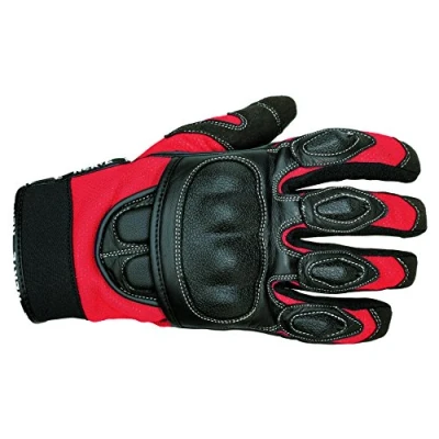 Imagen de Nerve Guantes de Moto Cuero Sporty, Negro/Rojo, 8