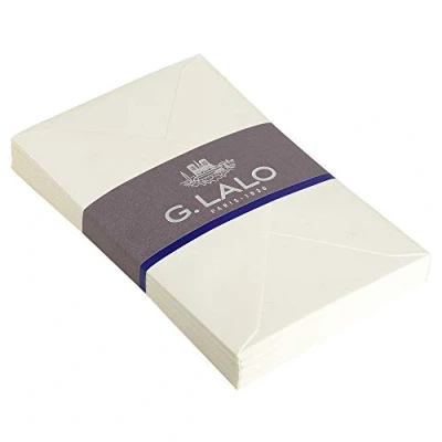 Imagen de G.Lalo Lalo 21400L Un paquet de 25 enveloppes doublées gommées 11,4x16,2 cm, Vergé France, Blanc