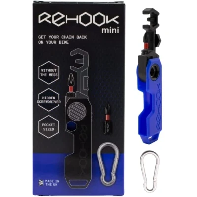 Imagen de Rehook Mini multiherramienta de ciclismo Pon tu cadena nuevo en bicicleta Relleno calcetín perfecto para ciclistas Ultra Blue (Ultra Blue/Black / PH1)