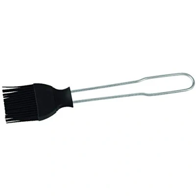 Imagen de Fackelmann Pincel de Cocina, Parte funcional en Silicona y Mango Acero Inoxidable, para Extender Aliños Coberturas Sobre los Alimentos, Color Negro, 21 x 5 cm, 1 Unidad