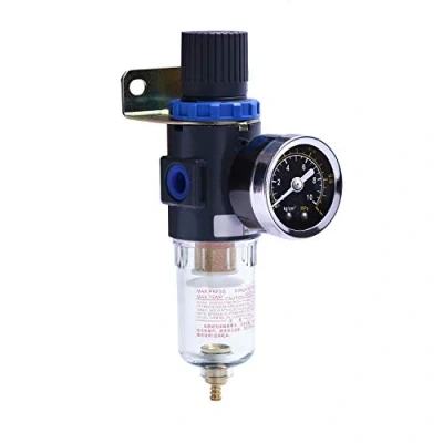 Imagen de Separador de agua con aire comprimido Reductor presión para compresor, filtro 1/4 &quot;Nuevo profesional