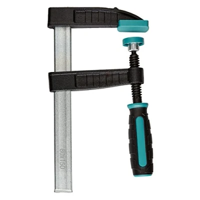 Imagen de wolfcraft Sargento de tornillo, 150 mm I 3057000 para numerosas aplicaciones sujeción, ideal proyectos bricolaje